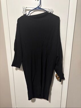 Black MK Long Sleeve Knit Dress
